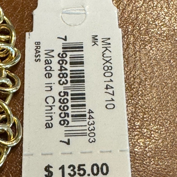 Michael Kors Pave Padlock Logo Chain Bracelet Goldtone Brass NWT - Picture 15 of 16